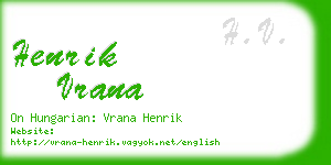 henrik vrana business card